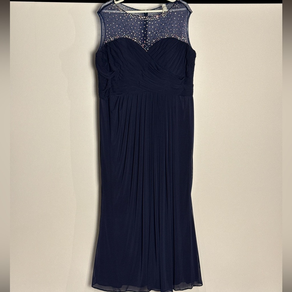 Sydney’s Closet Blue Gemmed Prom Dress